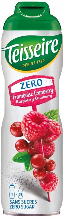 Syrop Koncentrat MALINA ŻURAWINA Raspberry Cranberry BEZ CUKRU 600ml TEISSEIRE