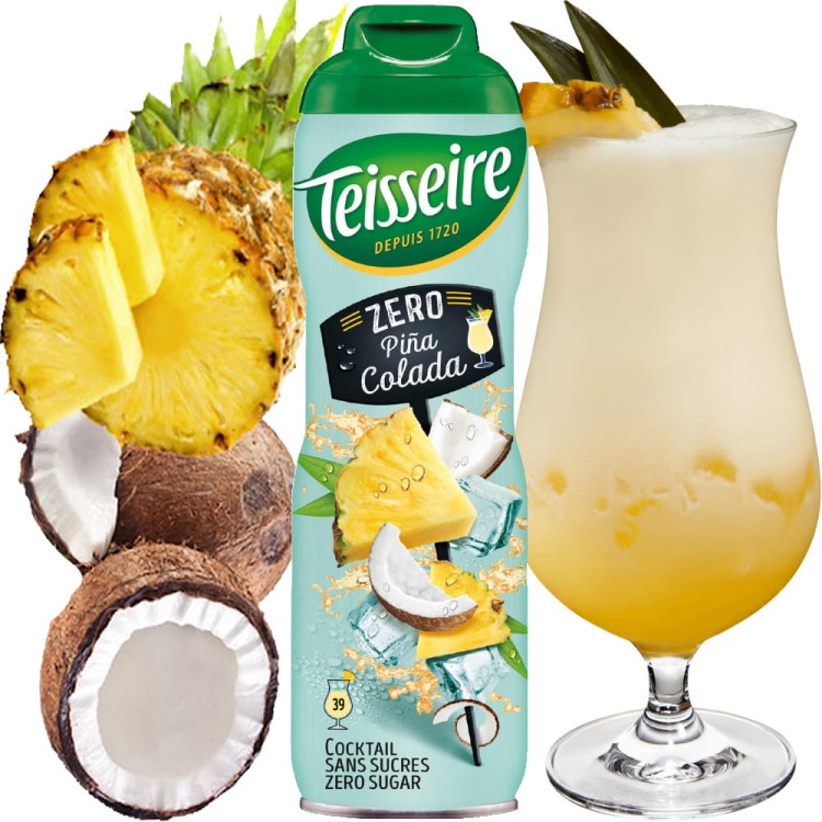 Syrop Koncentrat PINA COLADA BEZ CUKRU 600ml TEISSEIRE