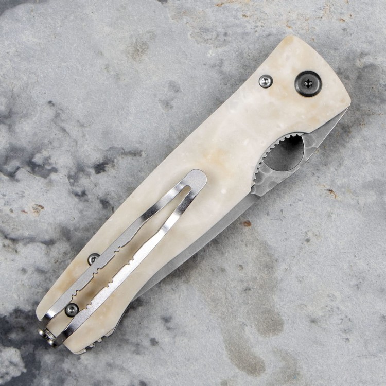 Mcusta Zanmai Elite Corian Damascus Japoński Nóż Składany 9cm