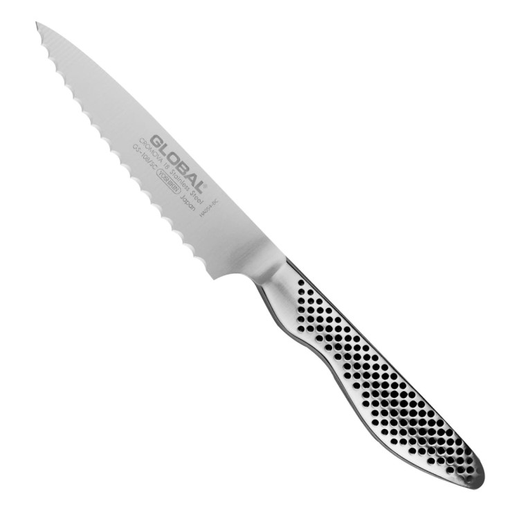 Global Japoński Nóż Uniwersalny Ząbkowany 11cm GS-108/SC