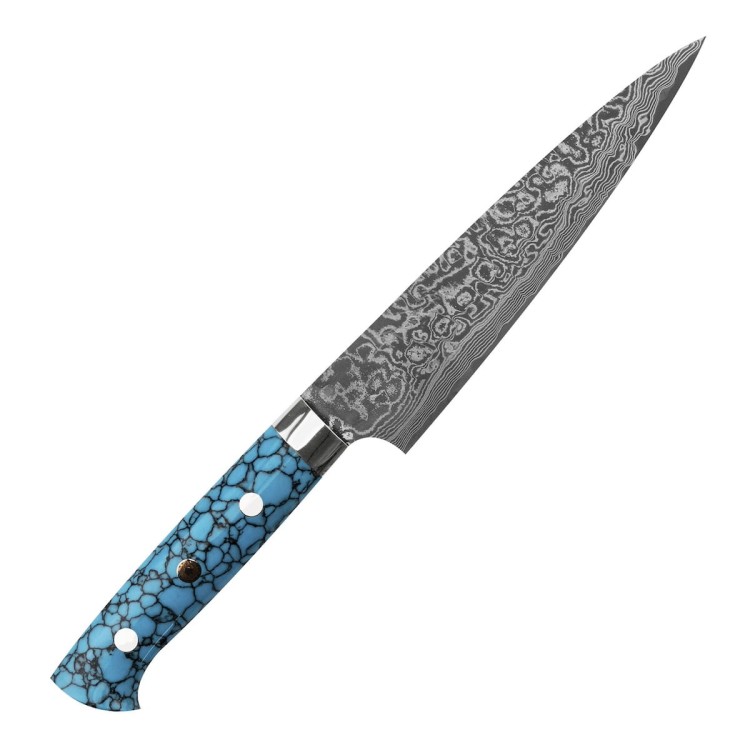 Takeshi Saji BTQ R-2 Black Ręcznie Kuty Japoński Nóż Uniwersalny 15cm
