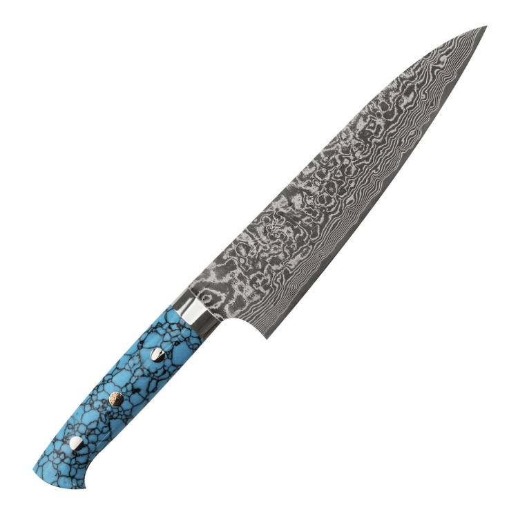 Takeshi Saji BTQ R-2 Black Ręcznie Kuty Japoński Nóż Szefa Kuchni 18cm
