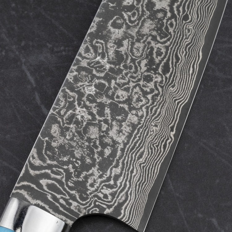 Takeshi Saji BTQ R-2 Black Ręcznie Kuty Japoński Nóż Bunka 17cm