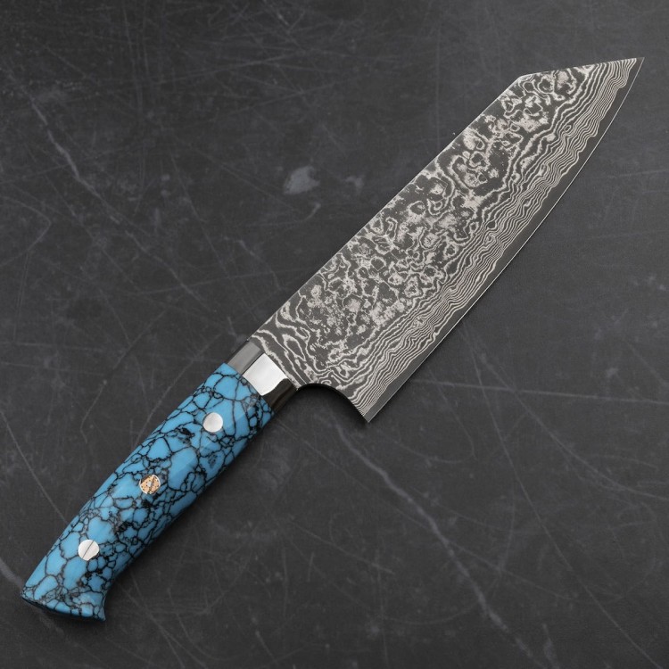 Takeshi Saji BTQ R-2 Black Ręcznie Kuty Japoński Nóż Bunka 17cm