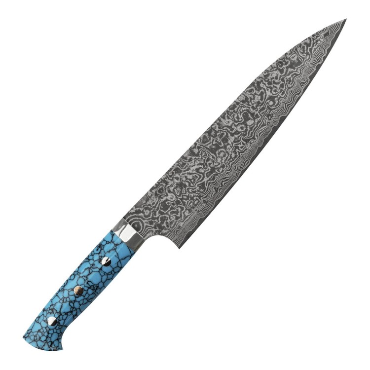 Takeshi Saji BTQ R-2 Black Ręcznie Kuty Japoński Nóż Szefa Kuchni 21cm