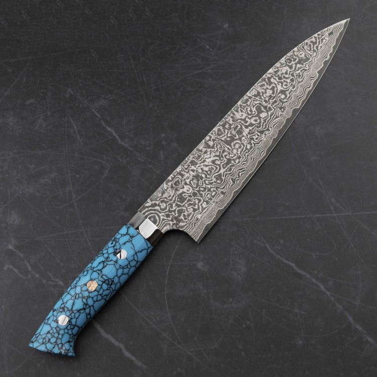Takeshi Saji BTQ R-2 Black Ręcznie Kuty Japoński Nóż Szefa Kuchni 21cm