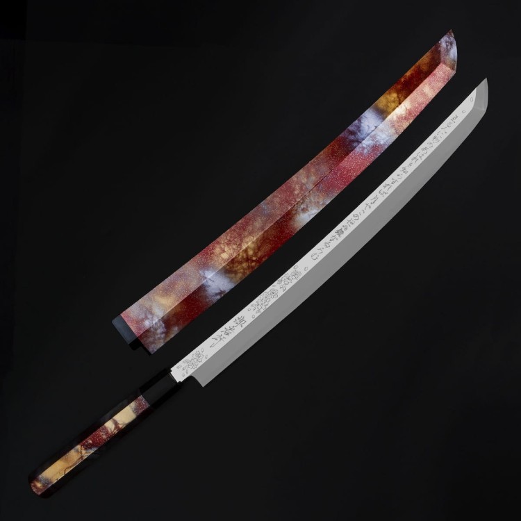 Sakai Takayuki Rinka Silver#3 Japoński Nóż Sakimaru 39 cm