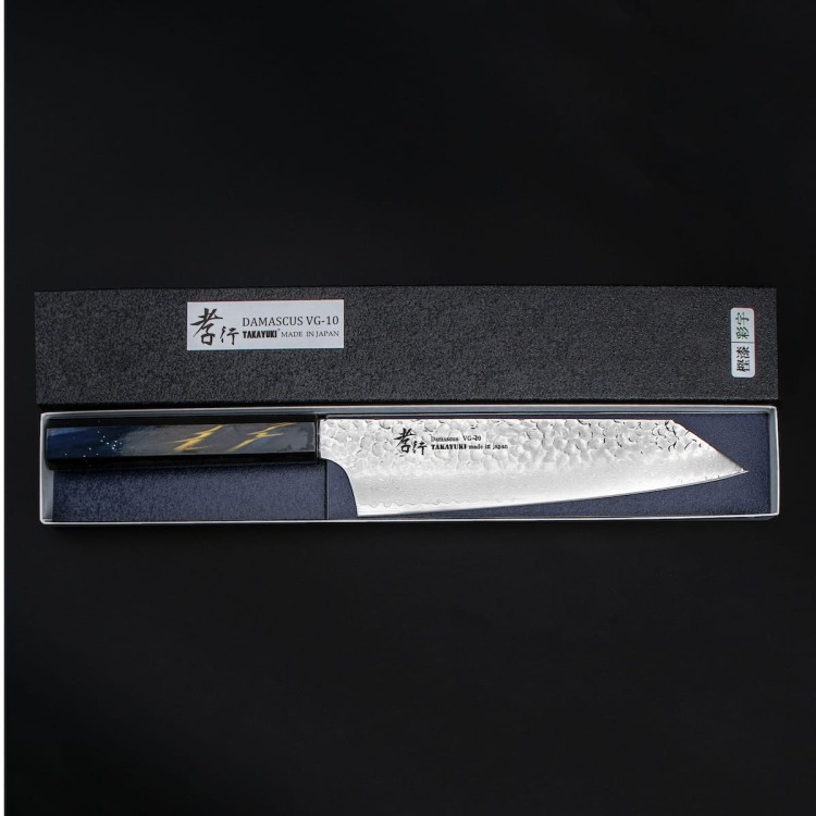 Sakai Takayuki Urushi VG-10 Saiu Japoński Nóż Kengata 19 cm