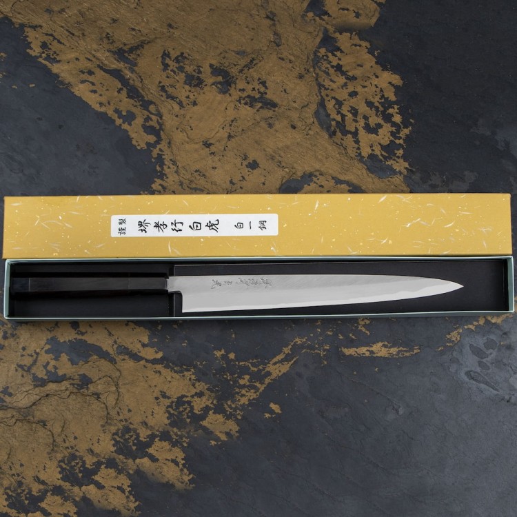 Sakai Takayuki Byakko Shirogami#1 Japoński Nóż Yanagiba 27 cm