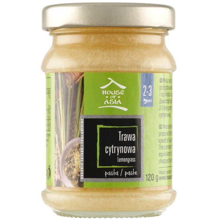 Mielona Trawa Cytrynowa Pasta z Trawy Cytrynowej 120g HOUSE OF ASIA