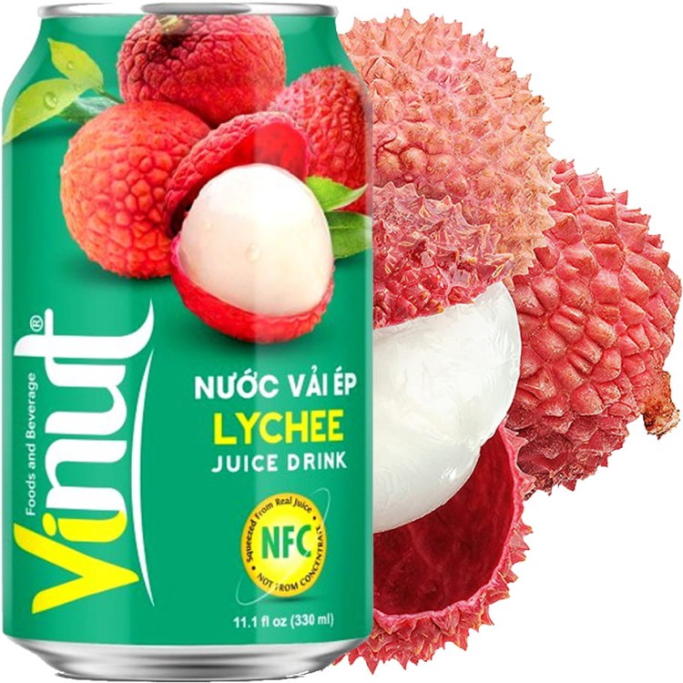 Napój z Owoców o Smaku Liczi Wietnamski Lychee Juice Drink 330ml VINUT