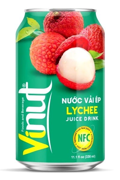 Napój z Owoców o Smaku Liczi Wietnamski Lychee Juice Drink 330ml VINUT