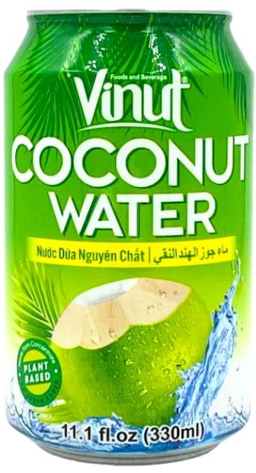 Naturalna Zdrowa Woda Kokosowa z Zielonego Kokosa 100% Nawodnienie 330ml 0,33L VINUT