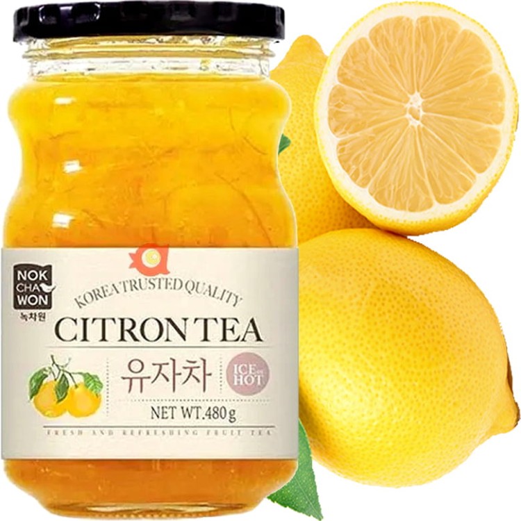 Herbata Koreańska Cytrynowa Yuzu Orzeźwiająca Ice & Hot 480g NOKCHAWON