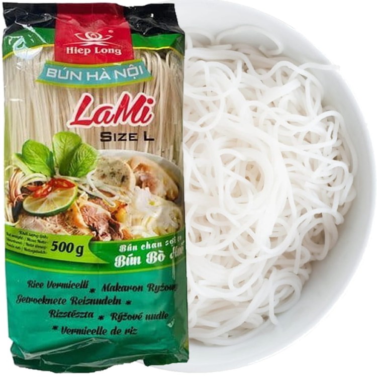Makaron Ryżowy La Mi Nitki Bezglutenowy Rozmiar L 500g HIEP LONG