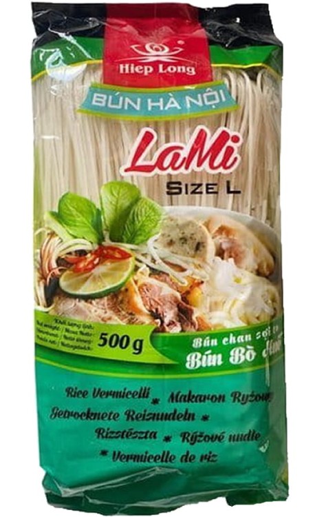 Makaron Ryżowy La Mi Nitki Bezglutenowy Rozmiar L 500g HIEP LONG