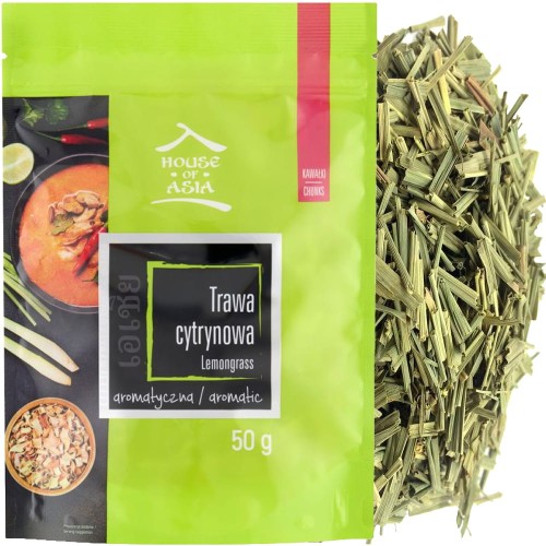 Trawa Cytrynowa Suszona Cięta Lemon Grass Premium 50g HOUSE OF ASIA