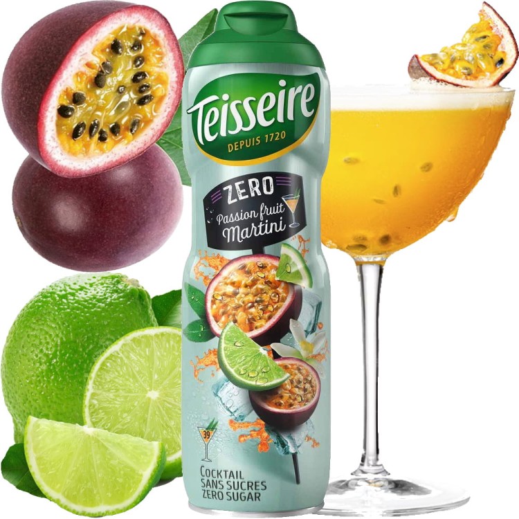 Syrop Koncentrat MARAKUJA MARTINI Passion Fruit BEZ CUKRU 600ml TEISSEIRE