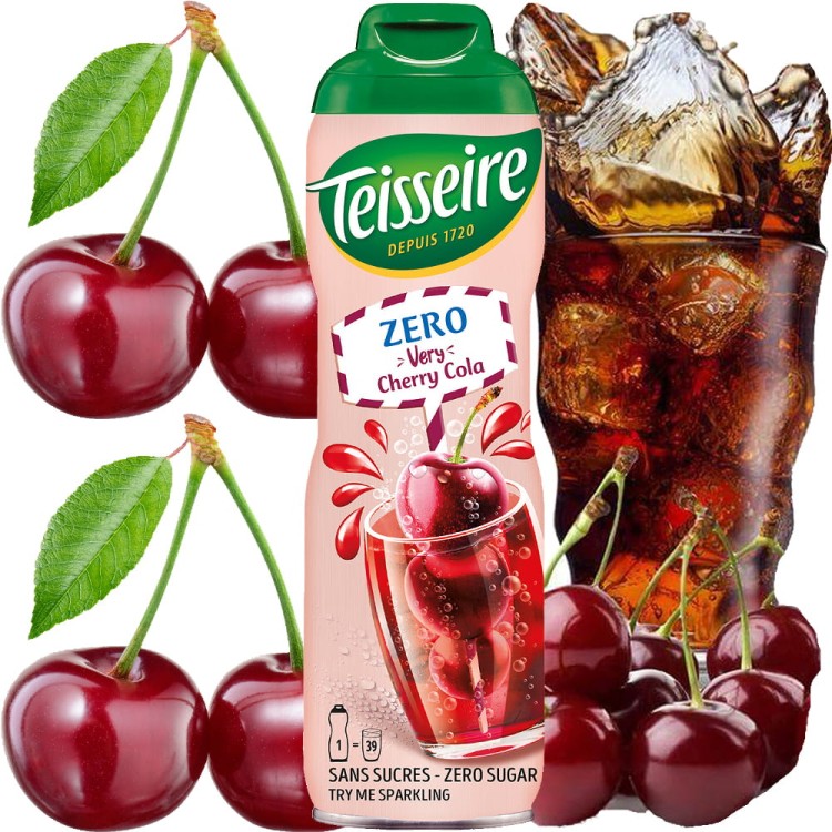 Syrop Koncentrat VERY CHERRY COLA BEZ CUKRU 600ml TEISSEIRE