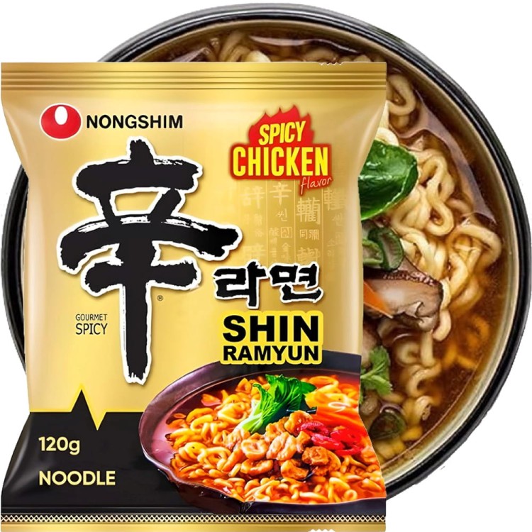 Koreańska Zupka Błyskawiczna Instant Shin Ramyun SPICY CHICKEN 120g NONGSHIM