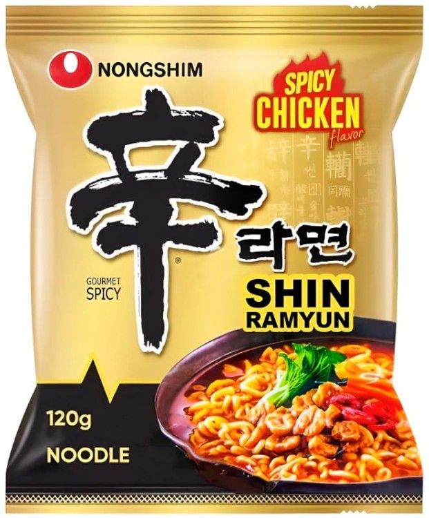 Koreańska Zupka Błyskawiczna Instant Shin Ramyun SPICY CHICKEN 120g NONGSHIM