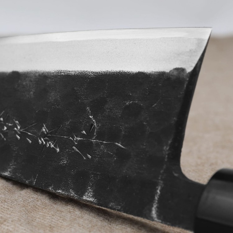 Tojiro Black Hammered Shirogami#2 Japoński Nóż Deba 18cm