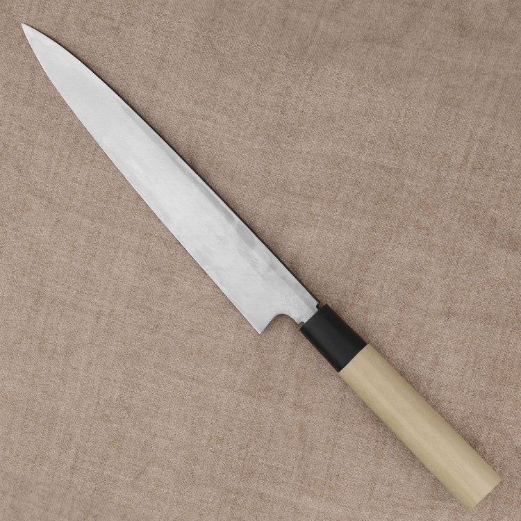 Tojiro Black Hammered Shirogami#2 Japoński Nóż Yanagiba Do Sushi 21cm
