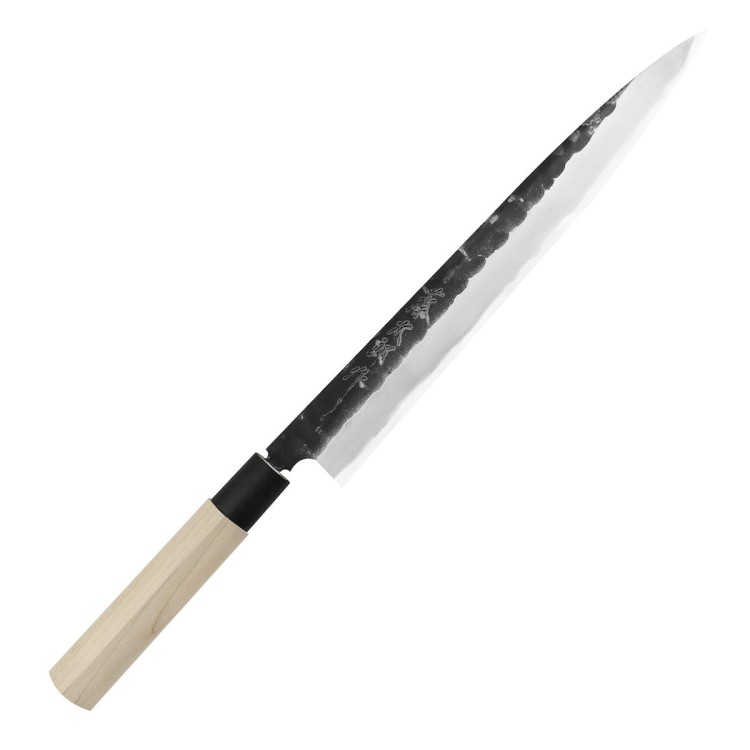 Tojiro Black Hammered Shirogami#2 Japoński Nóż Yanagiba Do Sushi 27cm