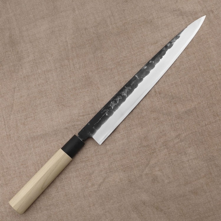 Tojiro Black Hammered Shirogami#2 Japoński Nóż Yanagiba Do Sushi 27cm