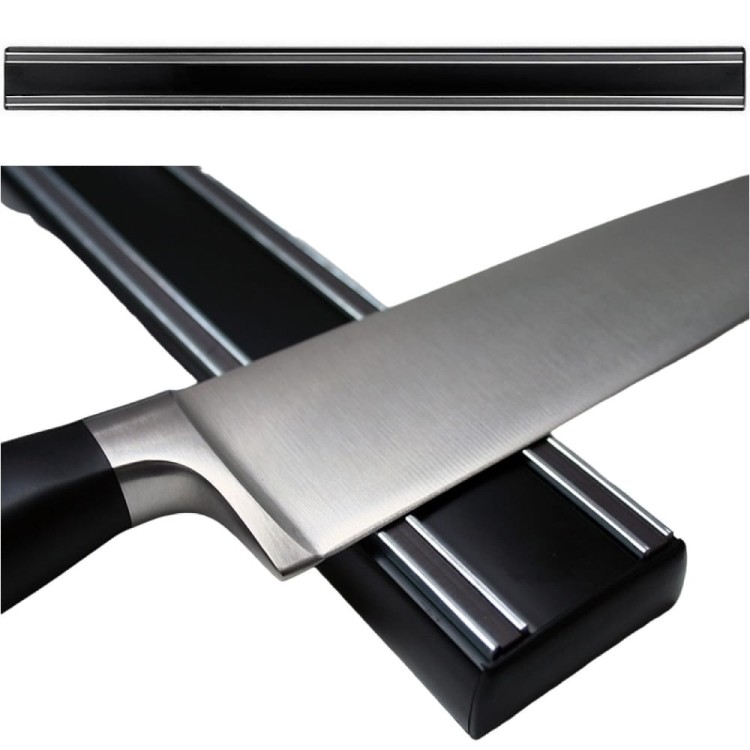 BISBELL Metalowa Listwa Magnetyczna Czarna Na Noże 50cm 500mm