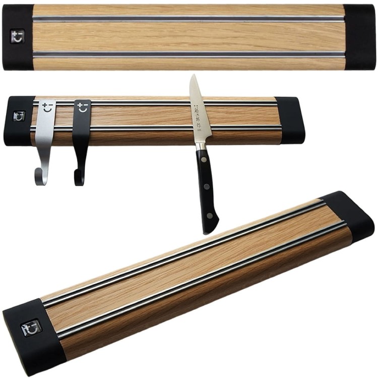 BISBELL Drewniana Listwa Magnetyczna Dąb Dębowa Na Noże 36cm 360mm