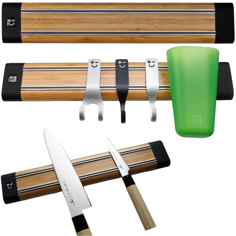 BISBELL Bambusowa Listwa Magnetyczna Bambus Na Noże 36cm 360mm