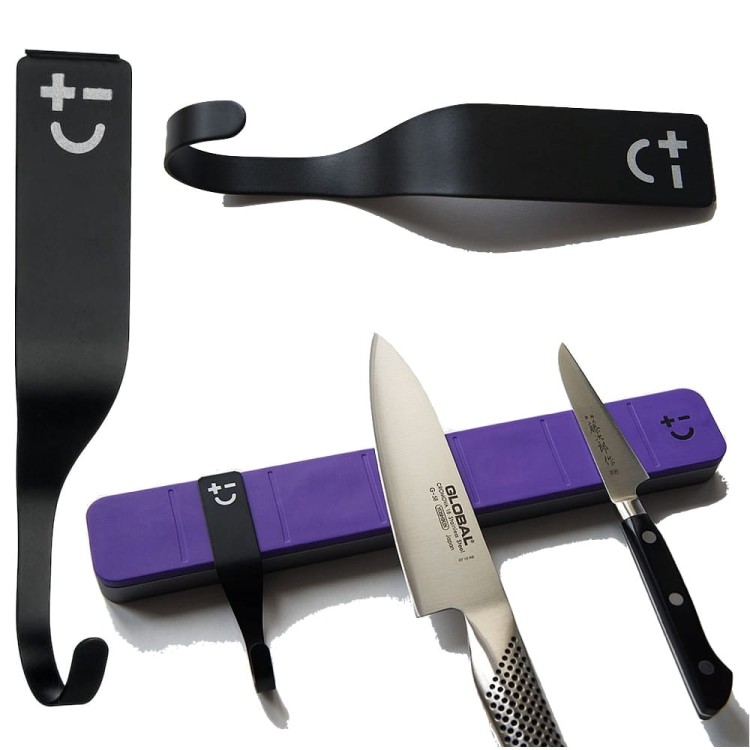 BISBELL Haczyk Na Listwę Pojedynczy Czarny Metalowy 1 Sztuka