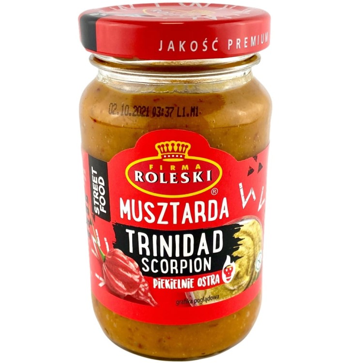 Musztarda Trinidad Scorpion BARDZO OSTRA Bez Glutenu 210g ROLESKI