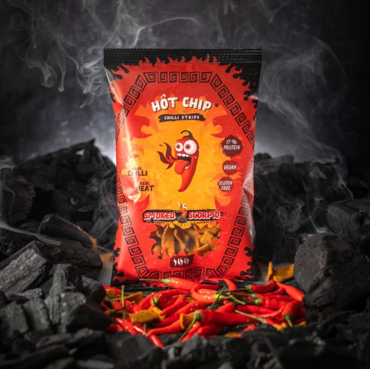 Chilli Strips 80 000 SHU SMOKED SCORPIO Zdrowe Bez Glutenu 80g HOT CHIP