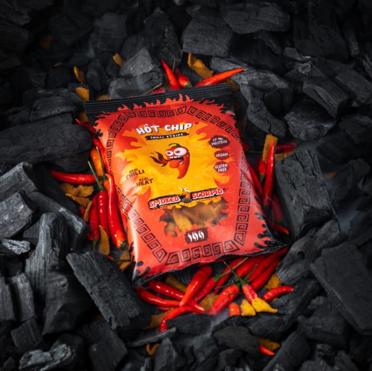 Chilli Strips 80 000 SHU SMOKED SCORPIO Zdrowe Bez Glutenu 80g HOT CHIP