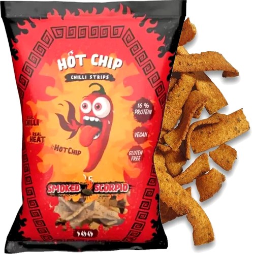 Chilli Strips 80 000 SHU SMOKED SCORPIO Zdrowe Bez Glutenu 80g HOT CHIP