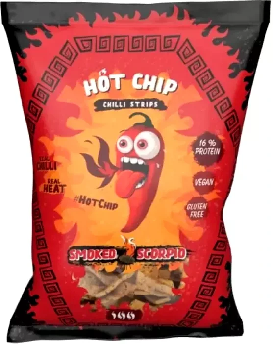 Chilli Strips 80 000 SHU SMOKED SCORPIO Zdrowe Bez Glutenu 80g HOT CHIP