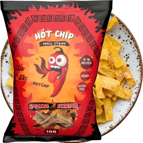Chilli Strips 80 000 SHU SMOKED SCORPIO Zdrowe Bez Glutenu 80g HOT CHIP