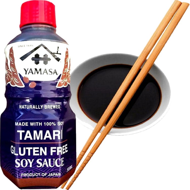 Japoński Bezglutenowy Sos Sojowy TAMARI 100% Soja GLUTEN FREE 500ml YAMASA