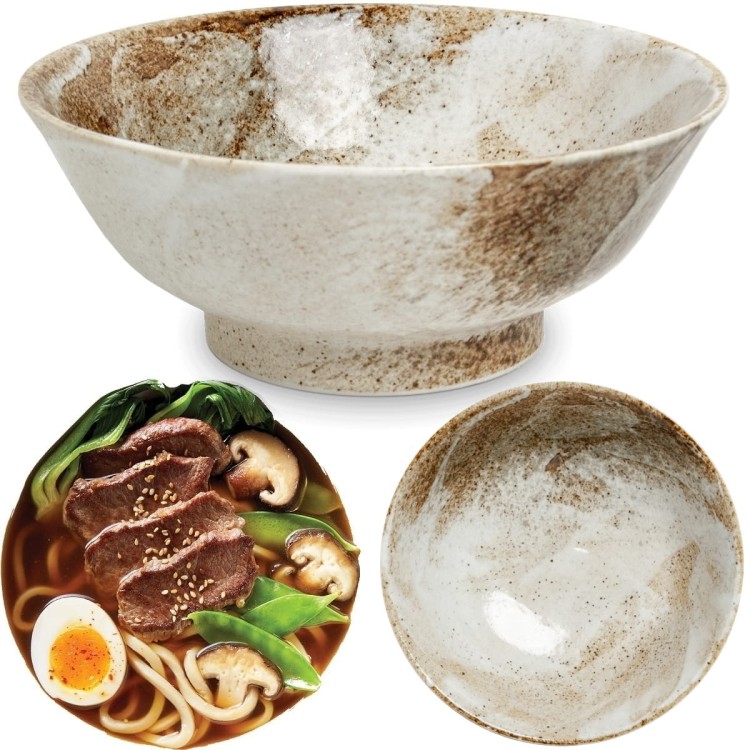 Miseczka Jasna Miska Do Makaronu Ramen Hikari 22cm EDO JAPAN