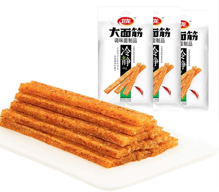 Chińska Pikantna Przekąska Big La Tiao HOT & SPICY 106g WEI-LONG