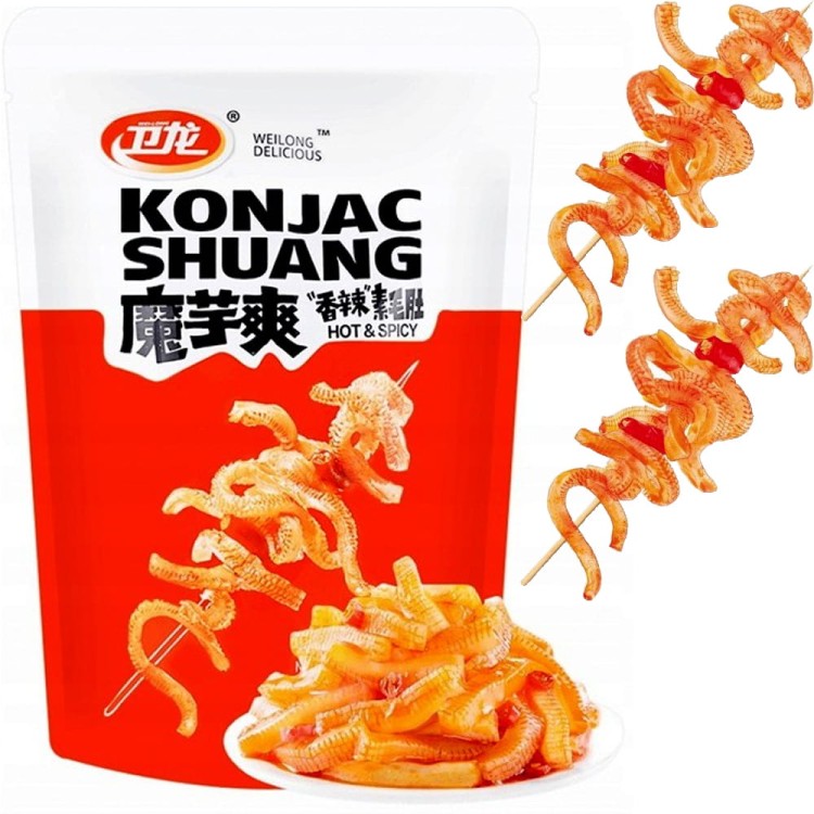Chińska Pikantna Przekąska Konjac Shuang HOT & SPICY 252g WEI-LONG