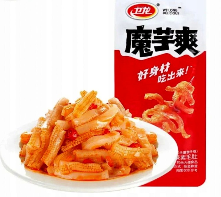 Chińska Pikantna Przekąska Konjac Shuang HOT & SPICY 252g WEI-LONG