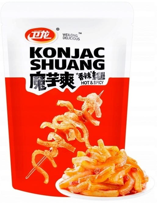 Chińska Pikantna Przekąska Konjac Shuang HOT & SPICY 252g WEI-LONG