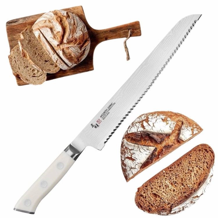 Mcusta Zanmai Classic Damascus VG-10 Corian Japoński Nóż Do Pieczywa 23cm