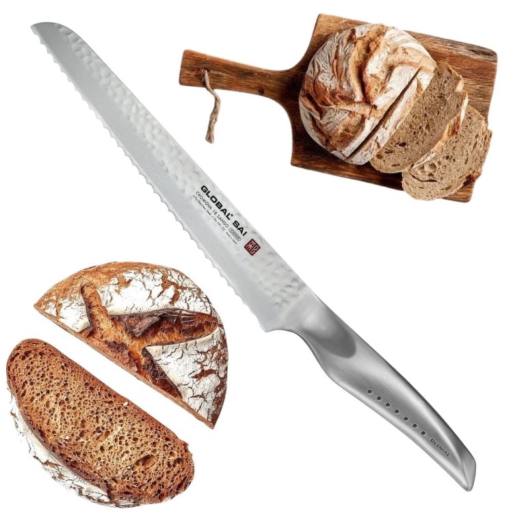 Global SAI Japoński Nóż Do Pieczywa 23cm SAI-05