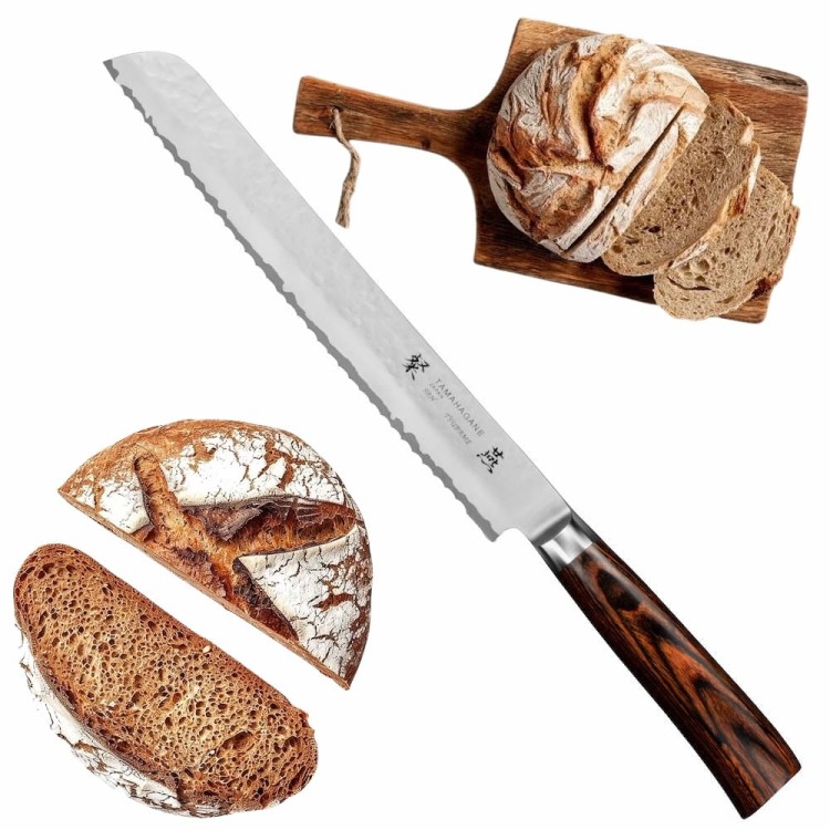 Tamahagane Tsubame Brown VG-5 Japoński Nóż Do Chleba 23cm