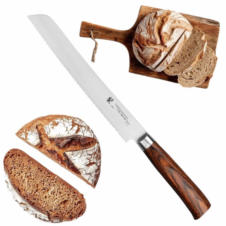 Tamahagane SAN Brown VG-5 Japoński Nóż Do Chleba 23cm