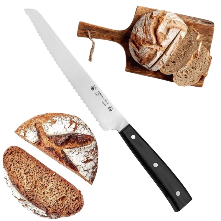 Tamahagane Sakura AUS-6A Japoński Nóż Do Chleba 18cm